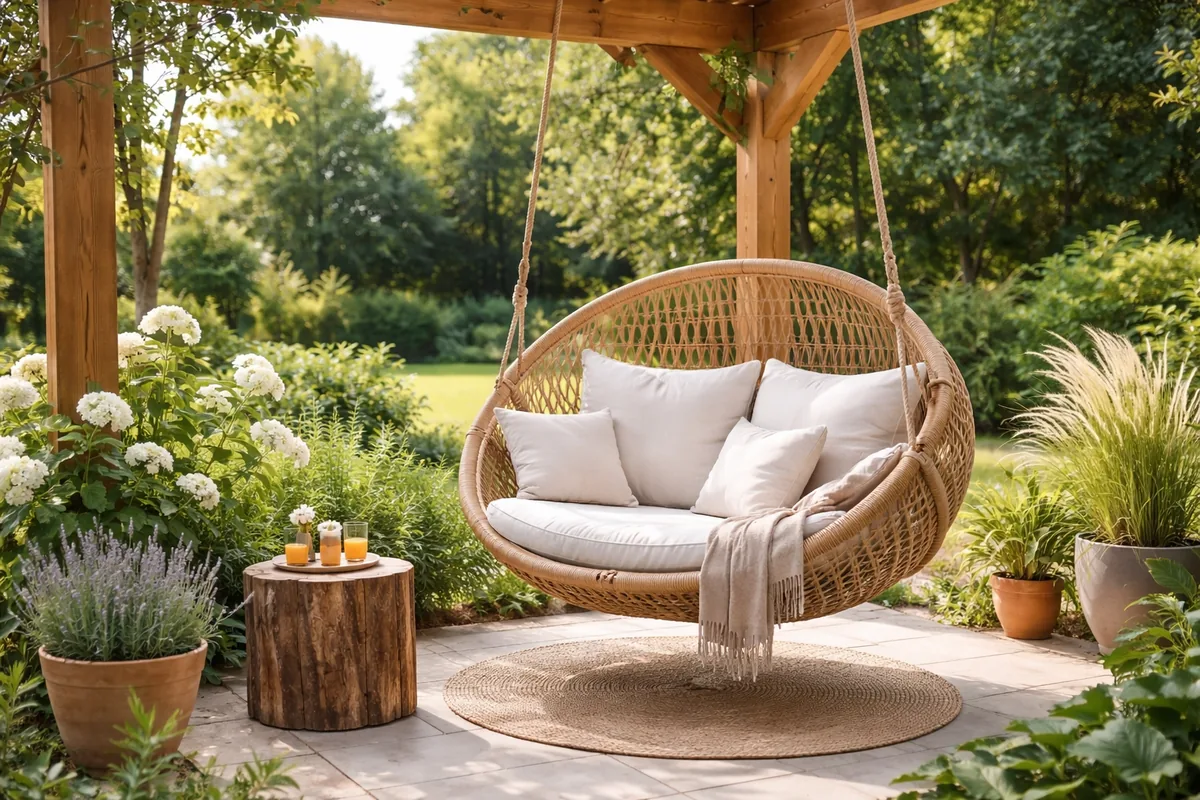 Comment installer un mobilier suspendu dans un jardin pour profiter de la détente